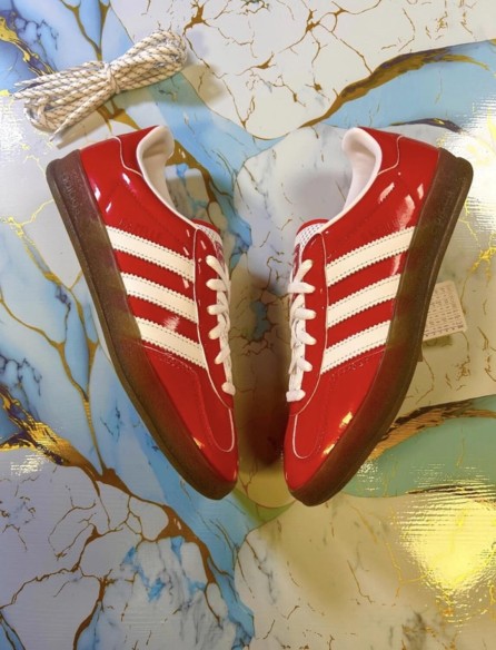 adidas gazelle red scarlet off white rouge vernis patent brillant TIKTOK - 40