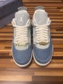Nike Jordan 4 air retro jean white denim sail light brown blue tex