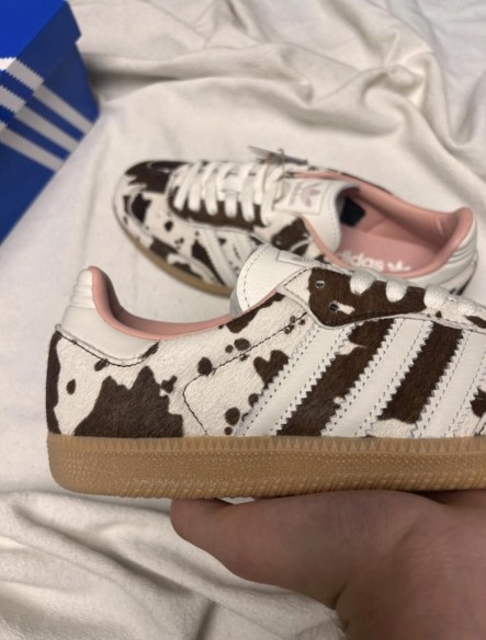 adidas samba og cow print off white brown