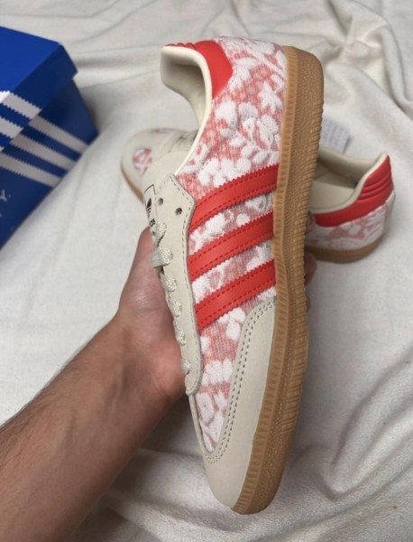 adidas samba liberty london pink red better scarlet white cream