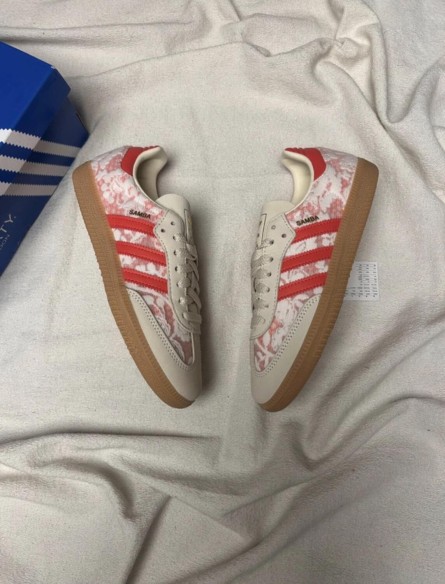 adidas samba liberty london pink red better scarlet white cream