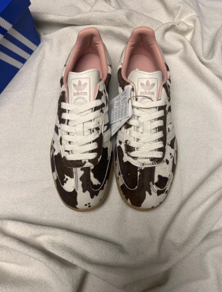 adidas samba og cow print off white brown