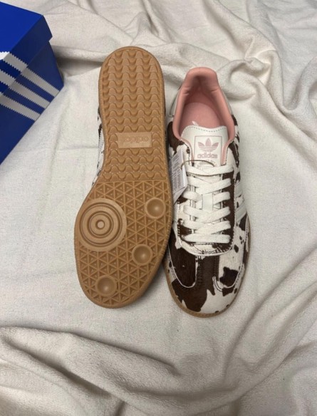 adidas samba og cow print off white brown