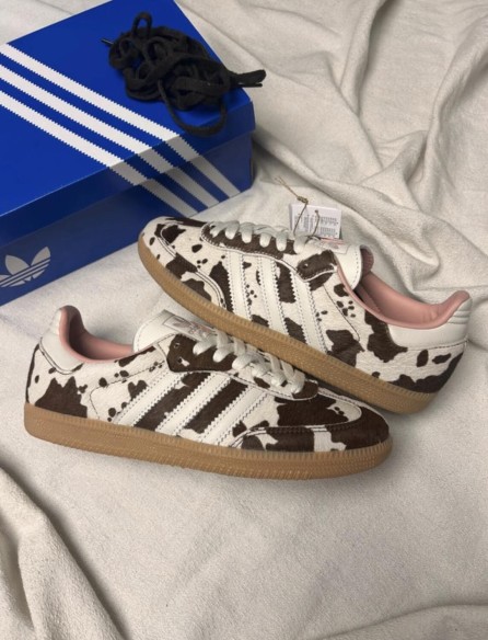 adidas samba og cow print off white brown