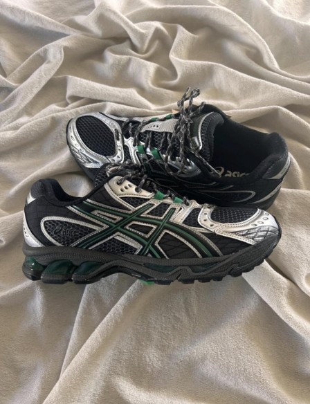 Asics gel nimbus 10.1 obsidian grey green brasil black silver
