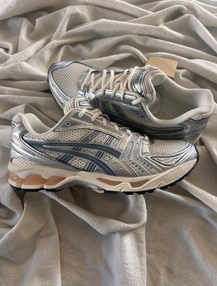Asics kayano 14 white bouleaux argent pur or sarcelle orange Birch oak