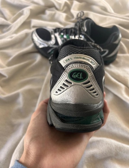 Asics gel nimbus 10.1 obsidian grey green brasil black silver