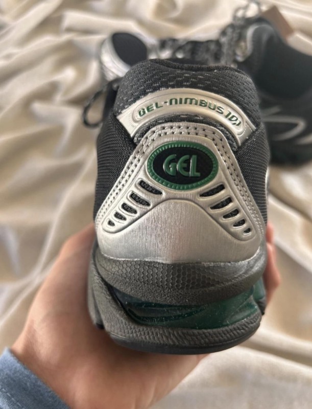 Asics gel nimbus 10.1 obsidian grey green brasil black silver 2