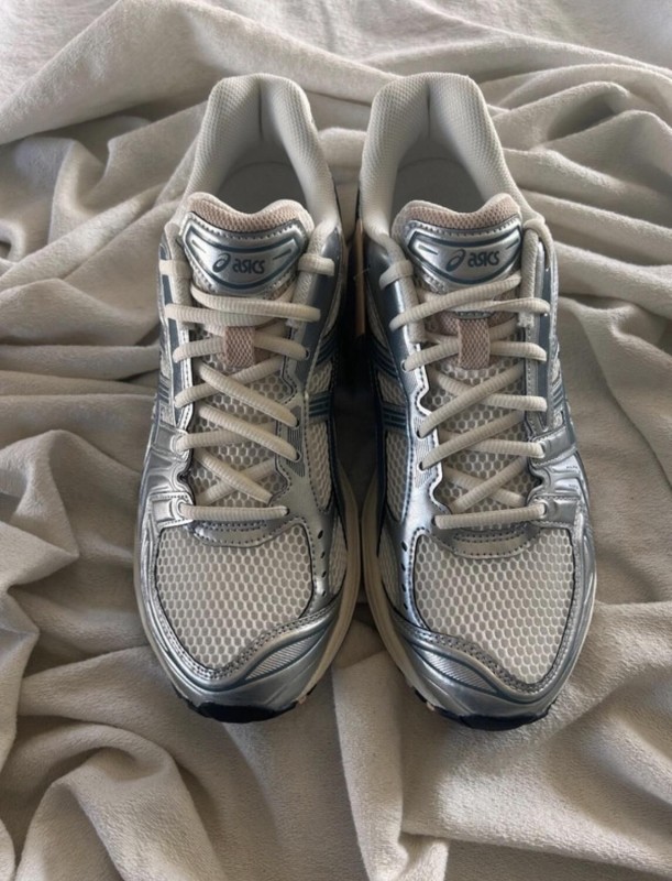 Asics kayano 14 white bouleaux argent pur or sarcelle orange Birch oak 2