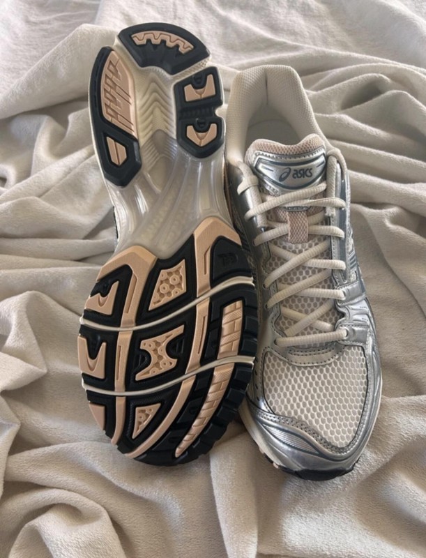 Asics kayano 14 white bouleaux argent pur or sarcelle orange Birch oak 2