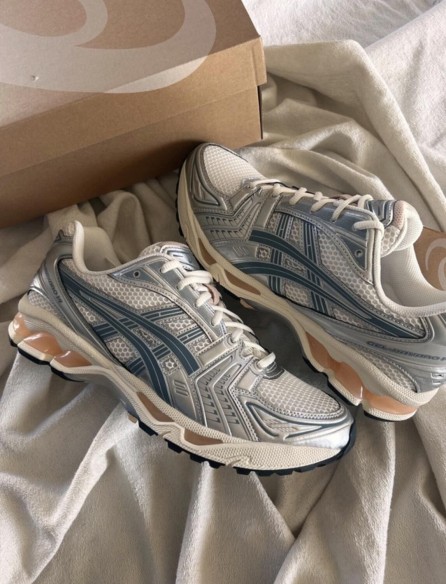 Asics kayano 14 white bouleaux argent pur or sarcelle orange Birch oak