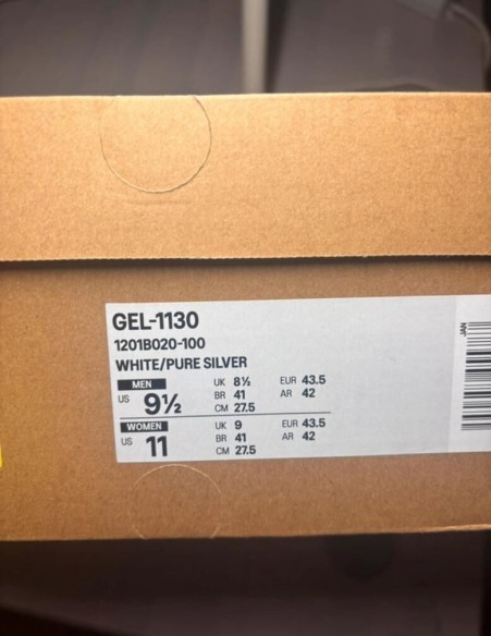 Asics 1130 white pure silver taille 43,5