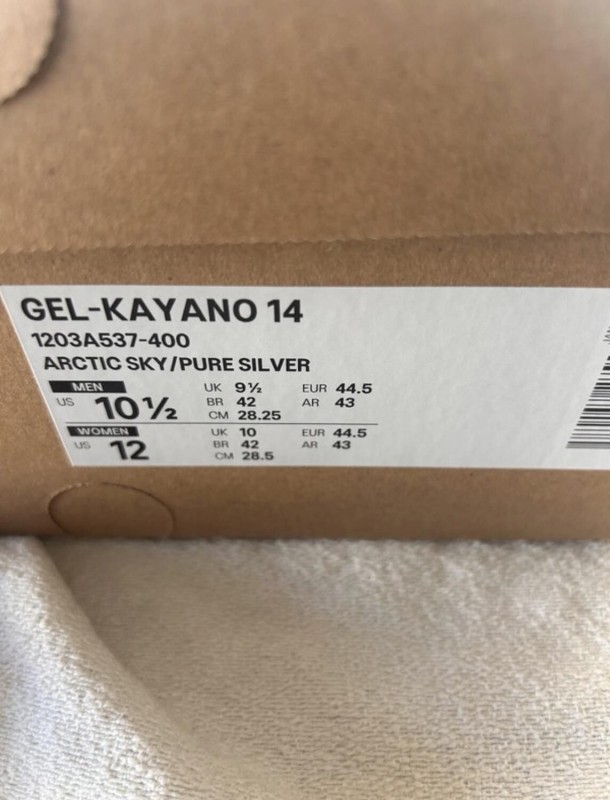 Asics gel kayano blue artic pure silver - 44,5 2