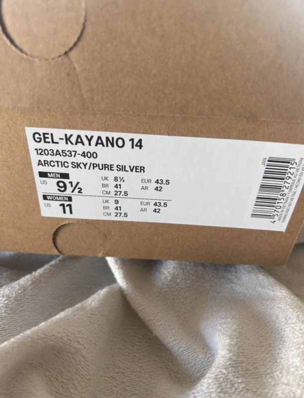 Asics gel kayano blue artic pure silver - 43,5 2