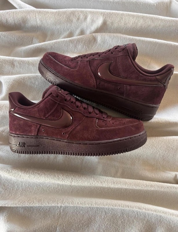Nike air force 1 brown burgundy crush cherry bordeaux