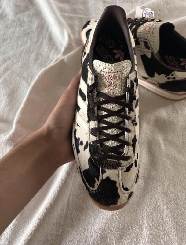 adidas Sl72 pink cow print cream white and black 2