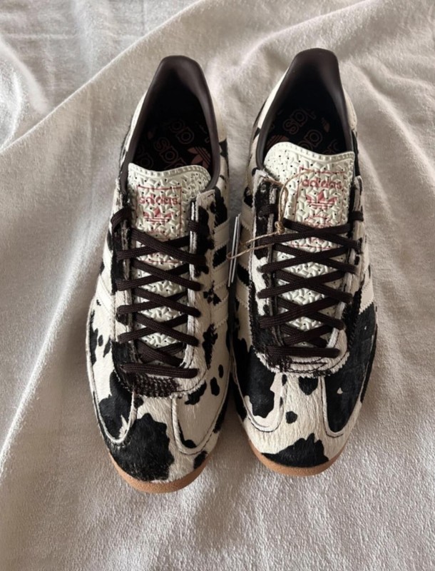 adidas Sl72 pink cow print cream white and black 2