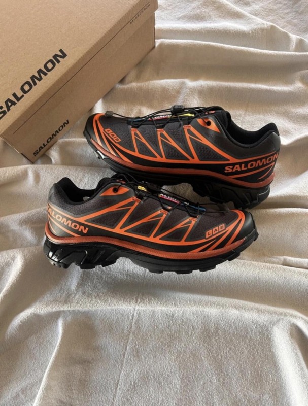 Salomon XT6 asphalt black fiery red orange