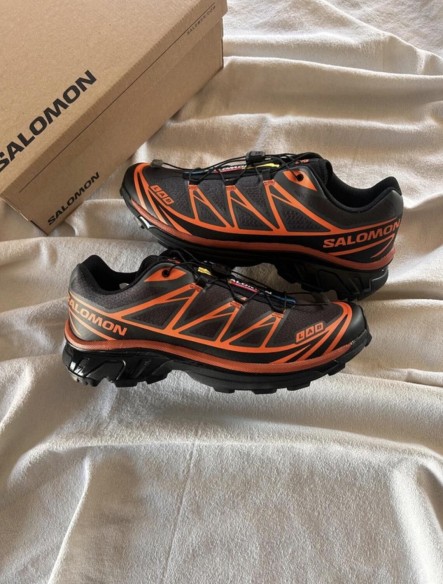 Salomon XT6 asphalt black fiery red orange
