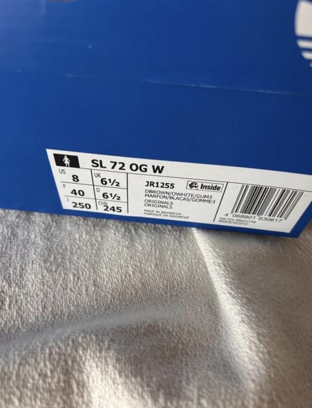 adidas Sl72 pink cow print cream white and black