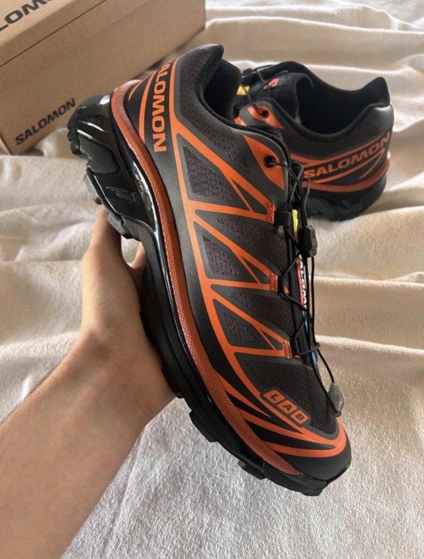 Salomon XT6 asphalt black fiery red orange 2
