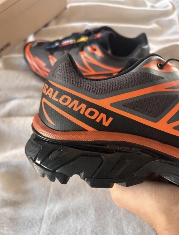 Salomon XT6 asphalt black fiery red orange 2