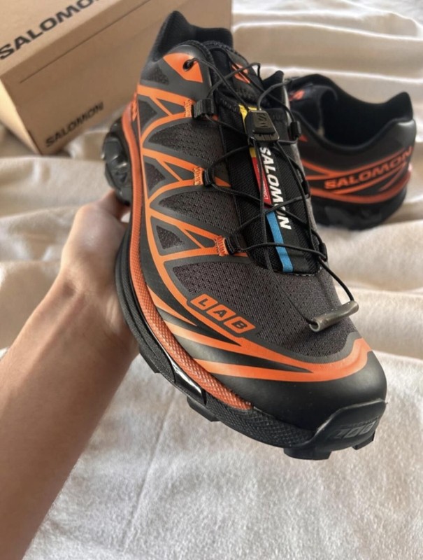 Salomon XT6 asphalt black fiery red orange 2