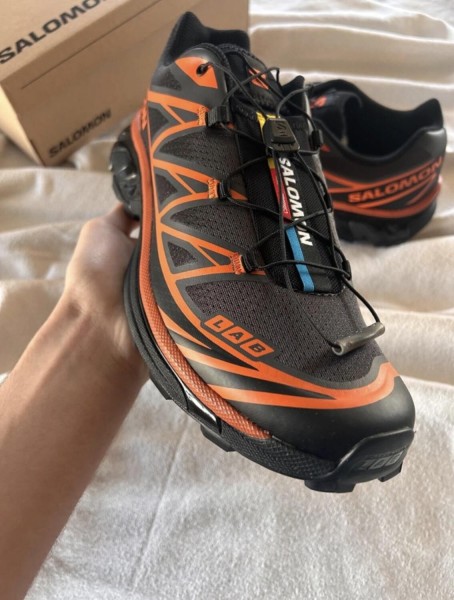 Salomon XT6 asphalt black fiery red orange