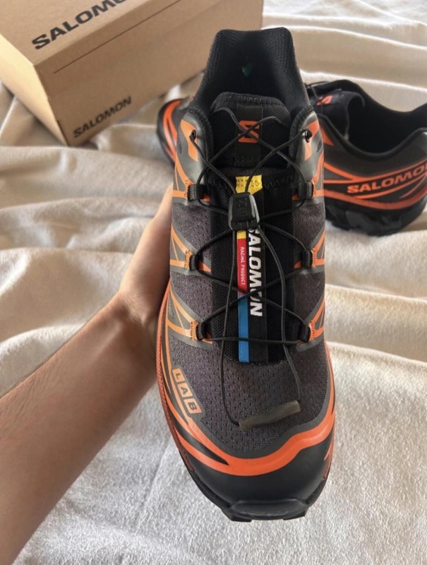 Salomon XT6 asphalt black fiery red orange 2