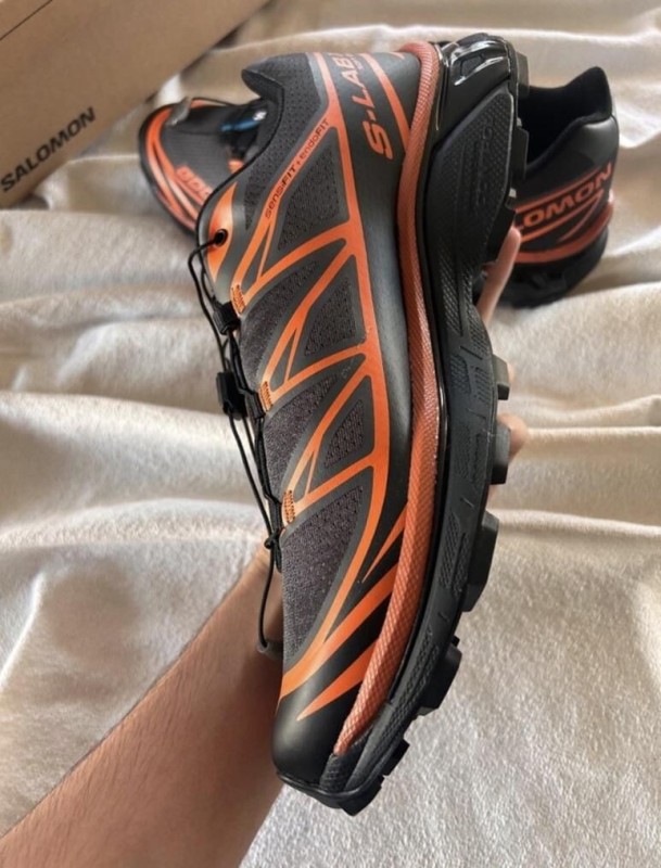 Salomon XT6 asphalt black fiery red orange 2