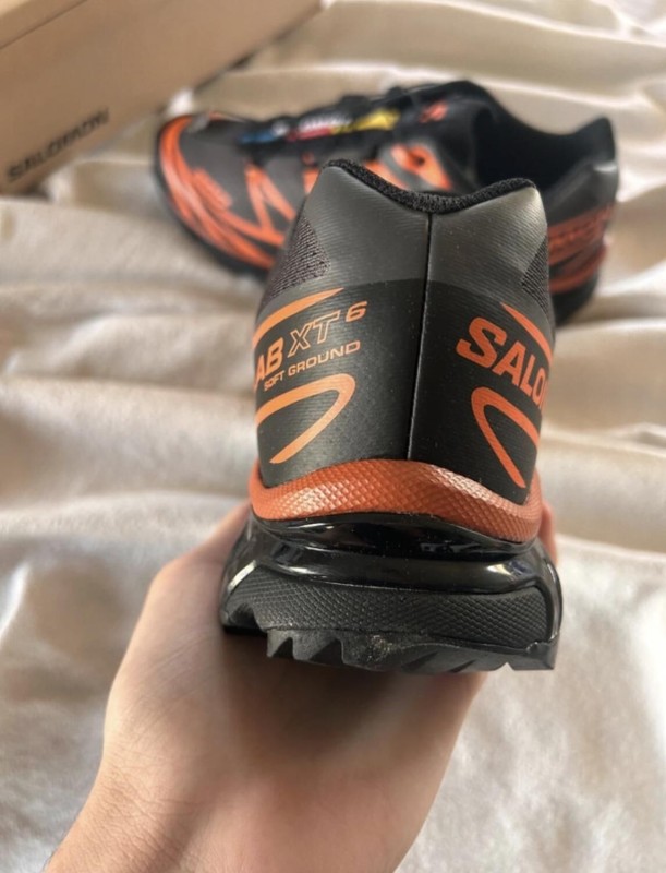 Salomon XT6 asphalt black fiery red orange 2