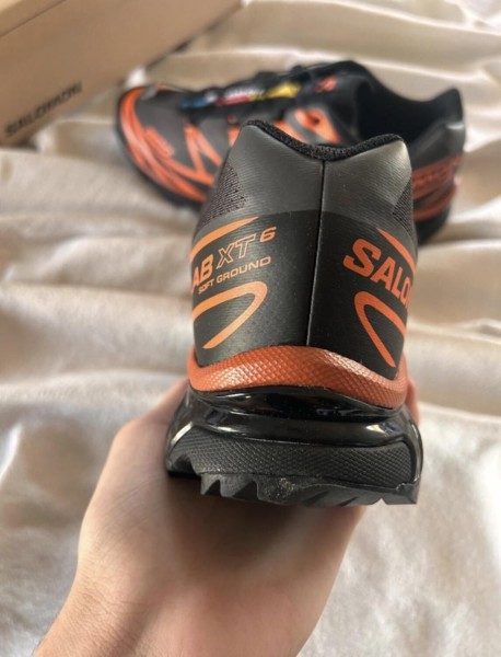 Salomon XT6 asphalt black fiery red orange