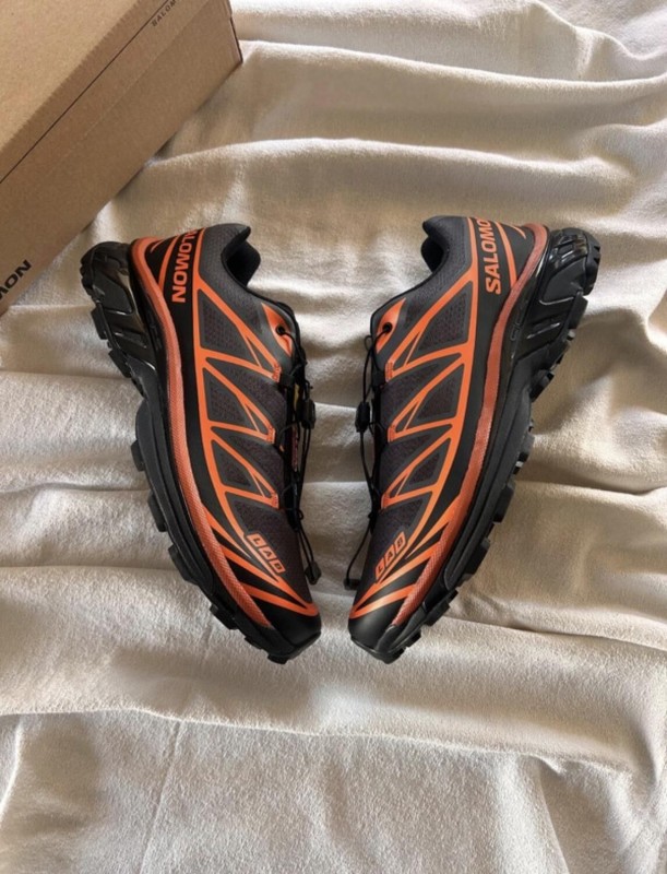 Salomon XT6 asphalt black fiery red orange 2