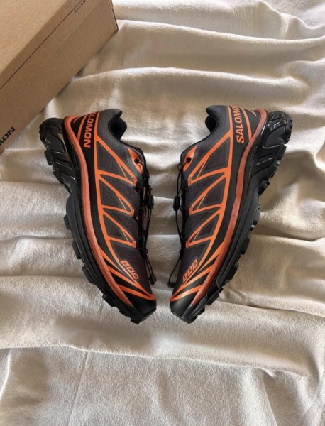 Salomon XT6 asphalt black fiery red orange