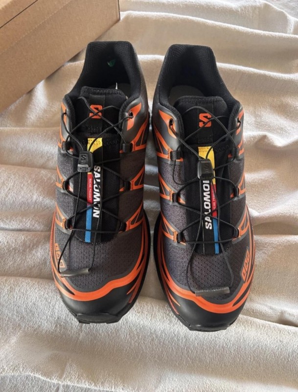 Salomon XT6 asphalt black fiery red orange 2