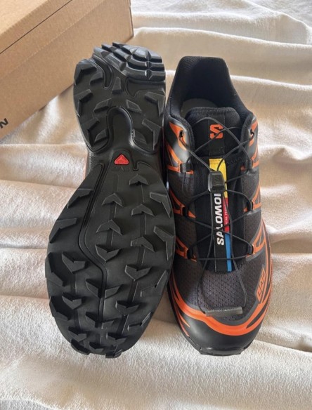 Salomon XT6 asphalt black fiery red orange