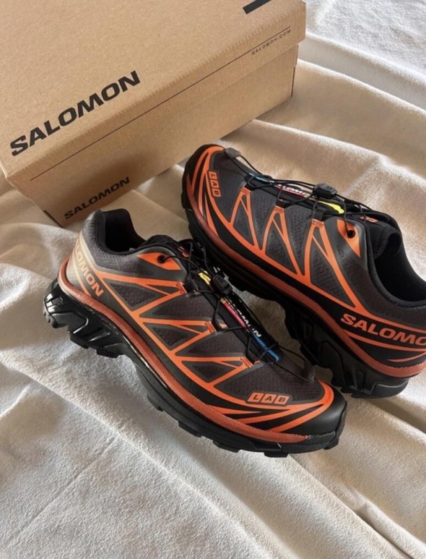 Salomon XT6 asphalt black fiery red orange 2