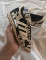 adidas Sl72 pink cow print cream white and black
