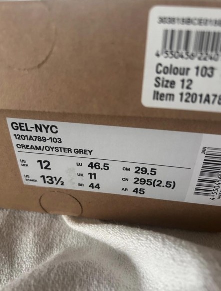 Asics NYC oyster grey cream
