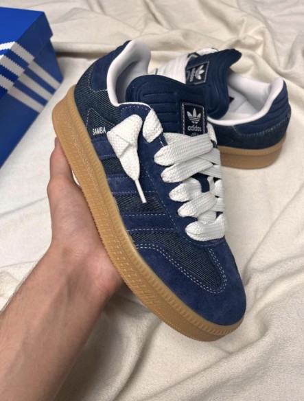 adidas samba XLG blue night indigo ftwr white jean denim