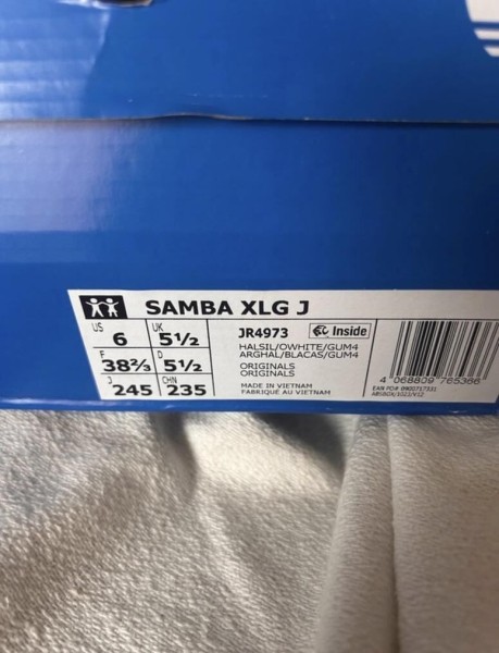 adidas samba XLG blue light lavender grey