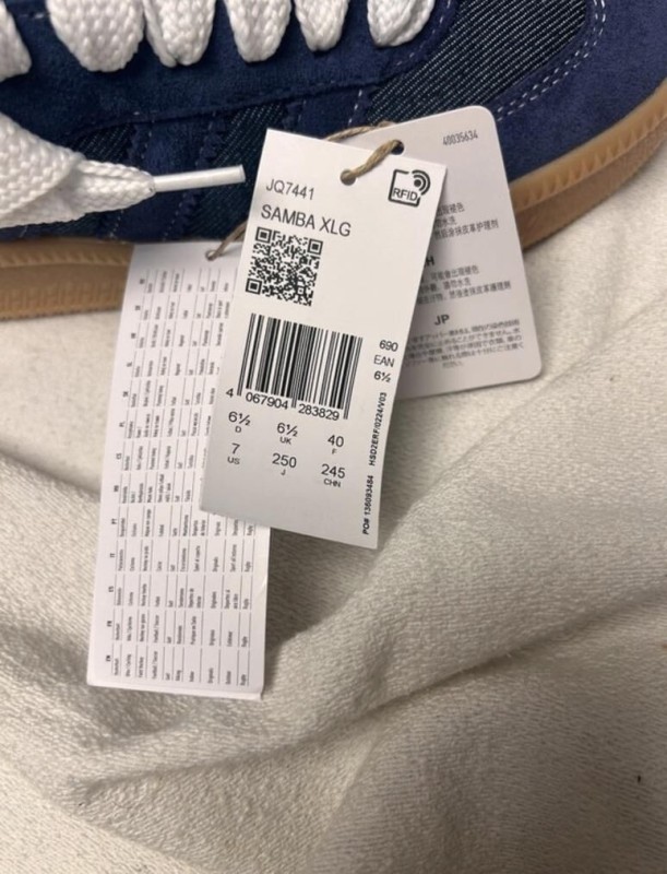 adidas samba XLG blue night indigo ftwr white jean denim 2