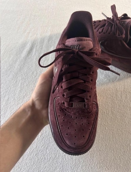 Nike air force 1 brown burgundy crush cherry bordeaux