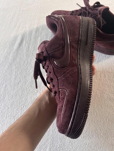 Nike air force 1 brown burgundy crush cherry bordeaux