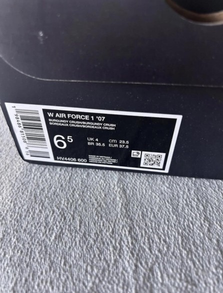Nike air force 1 brown burgundy crush cherry bordeaux