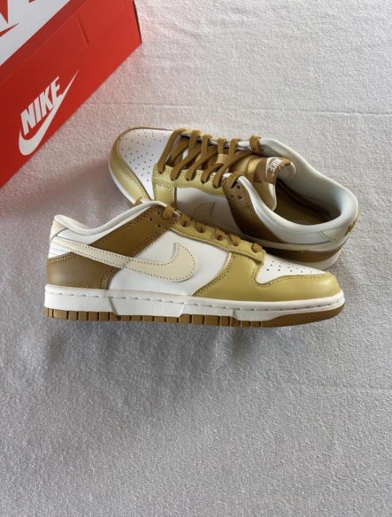 Nike dunk low retro bronzine coconut milk cream yellow