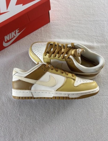 Nike dunk low retro bronzine coconut milk cream yellow