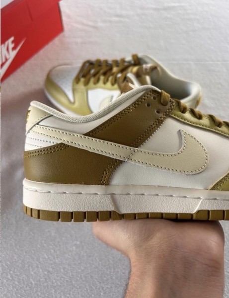 Nike dunk low retro bronzine coconut milk cream yellow