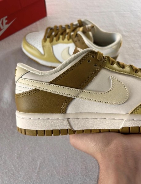 Nike dunk low retro bronzine coconut milk cream yellow