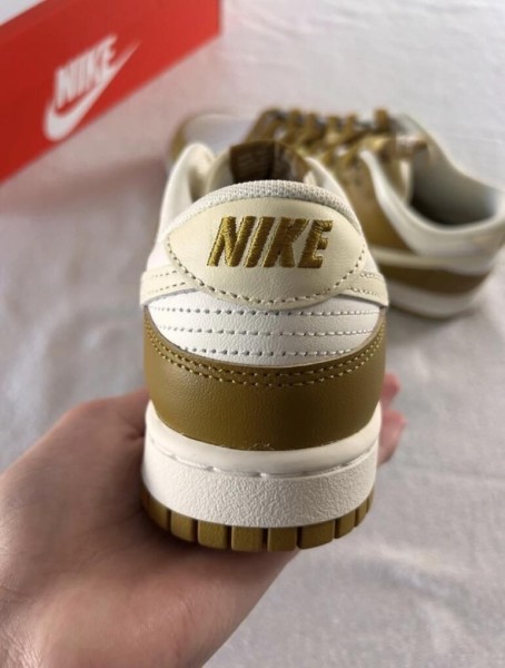 Nike dunk low retro bronzine coconut milk cream yellow